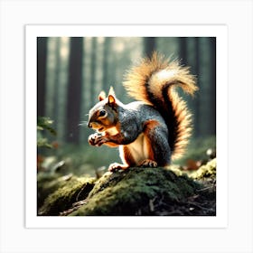 Squirrel In The Forest 248 Art Print