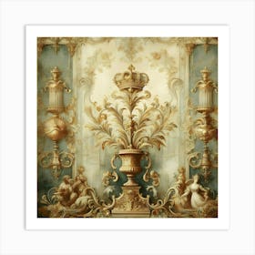 Ornate Rococo Painting Art Print