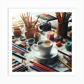 Coffee And Supplies 3 Art Print