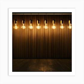 Ideas In The Form Of Light Bulbs Stand In Line At (1) Art Print