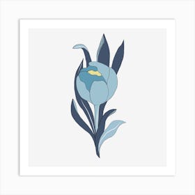 Blue Tulip Art Print