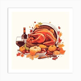 Thanksgiving Turkey Art Print
