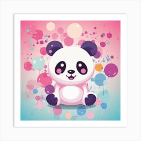 Cute Panda 1 Art Print