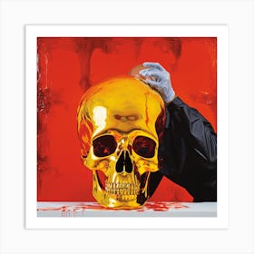 Gold Skull 6 Art Print