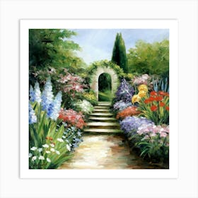 Into The Garden Art Print Painting Poster Art Print