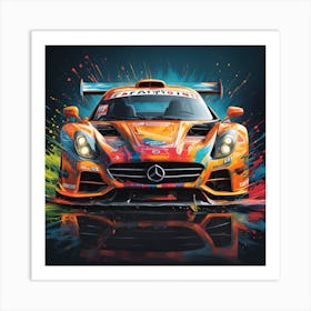 Supercar Splash Art Print