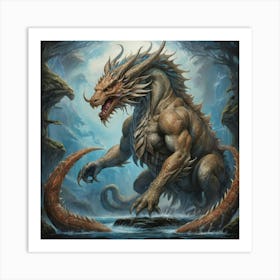 Dragon Of The Abyss Art print paintings Art Print