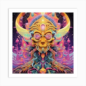 Psychedelic Skull Art Print