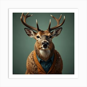 Deer Portrait 4 Art Print