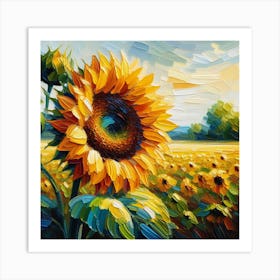 Sunflower Painting Art Print