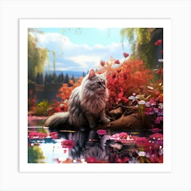 Merlin by lake Art Print