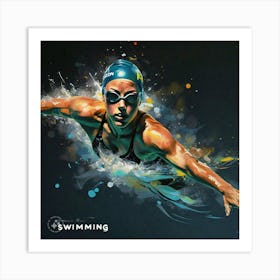 Olympic Swimmer Art Print