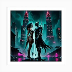 Shadows of the Urban Abyss: The Rise of the Midnight Titan 5 Art Print