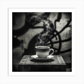 Coffee Cup With Smoke 29 Art Print