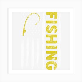 Hot Trend Fishing Lover Fishing American Flag Vintage Art Print