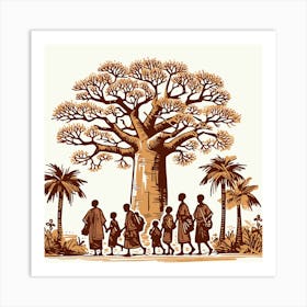 Baobab Tree Art Print