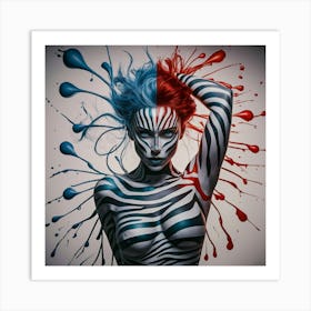 Zebra Painting 3 Art Print