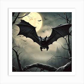 Bat In The Woods Art Print