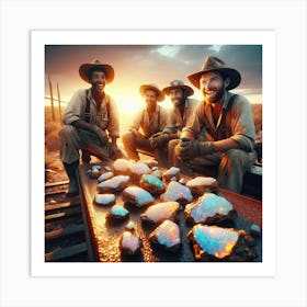 Opal Miners In The Outback Art Print