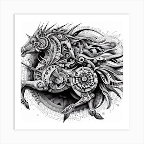 Mechanical Horse Art Print