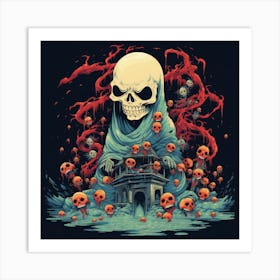 Skeletons In The Water Art Print