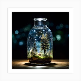 Terrarium In A Bottle 2 Art Print