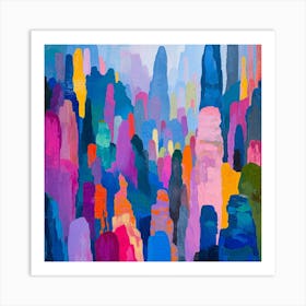 Colourful Abstract Zhangjiajie National Forest China 2 Art Print