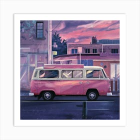 Pink Van Art Illustration Painting Cinematic 4nl8hyjvt8uhvnja541uaa Ku1h4h8gqswfrrubel 9rw Art Print