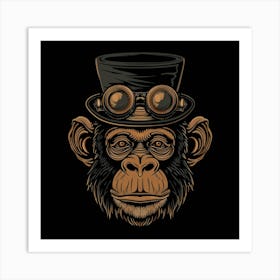 Steampunk Monkey 28 Art Print