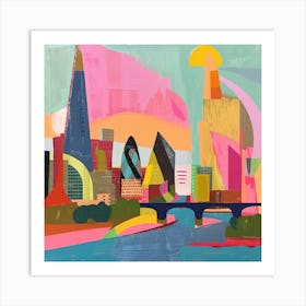 Abstract Travel Collection London England 4 Art Print