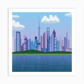 Shanghai Cityscape Art Print