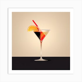 Abstract Elegant Cocktail Bar Art Illustration Wall Art Art Print