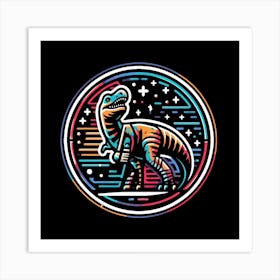 T - Rex In Space Art Print