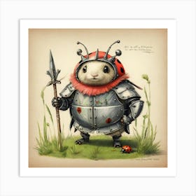 Ladybug In Armor 1 Art Print