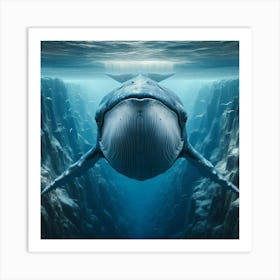 Whale In The Ocean 1 Art Print