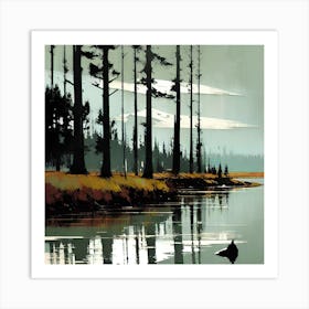 River In The Woods 3 Art Print