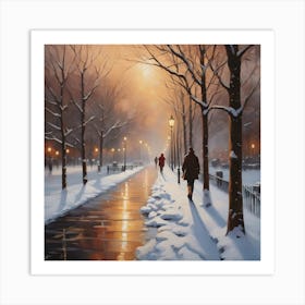 Winter Walk Art Print