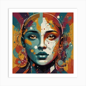 Splatter Girl Art Print