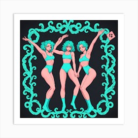 Three Girls In Bikinis 20 Art Print