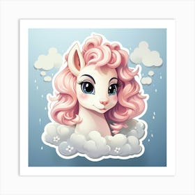 Unicorn In The Clouds 11 Art Print