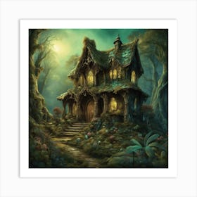 Fairy House In The Forest Art Print