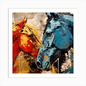 Two Horses 2 Art Print