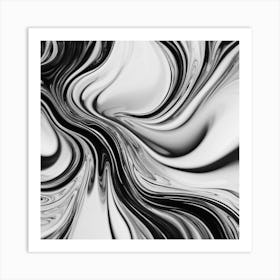 Black and White Abstract Art 10 Art Print