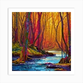 Dreamy Autumn Forest Art Print