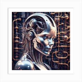 Futuristic Female Robot 5 Art Print