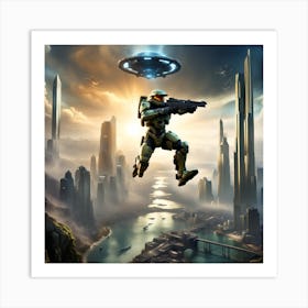 Halo Jump 1 Art Print