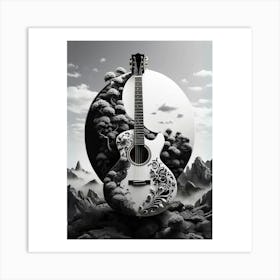 Yin and Yang in Guitar Harmony 5 Art Print