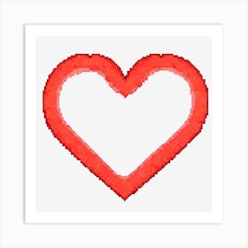 Red Heart Png Art Print