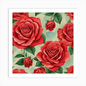 Red Roses 4 Art Print