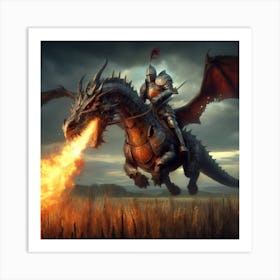 Dragon flame Art Print